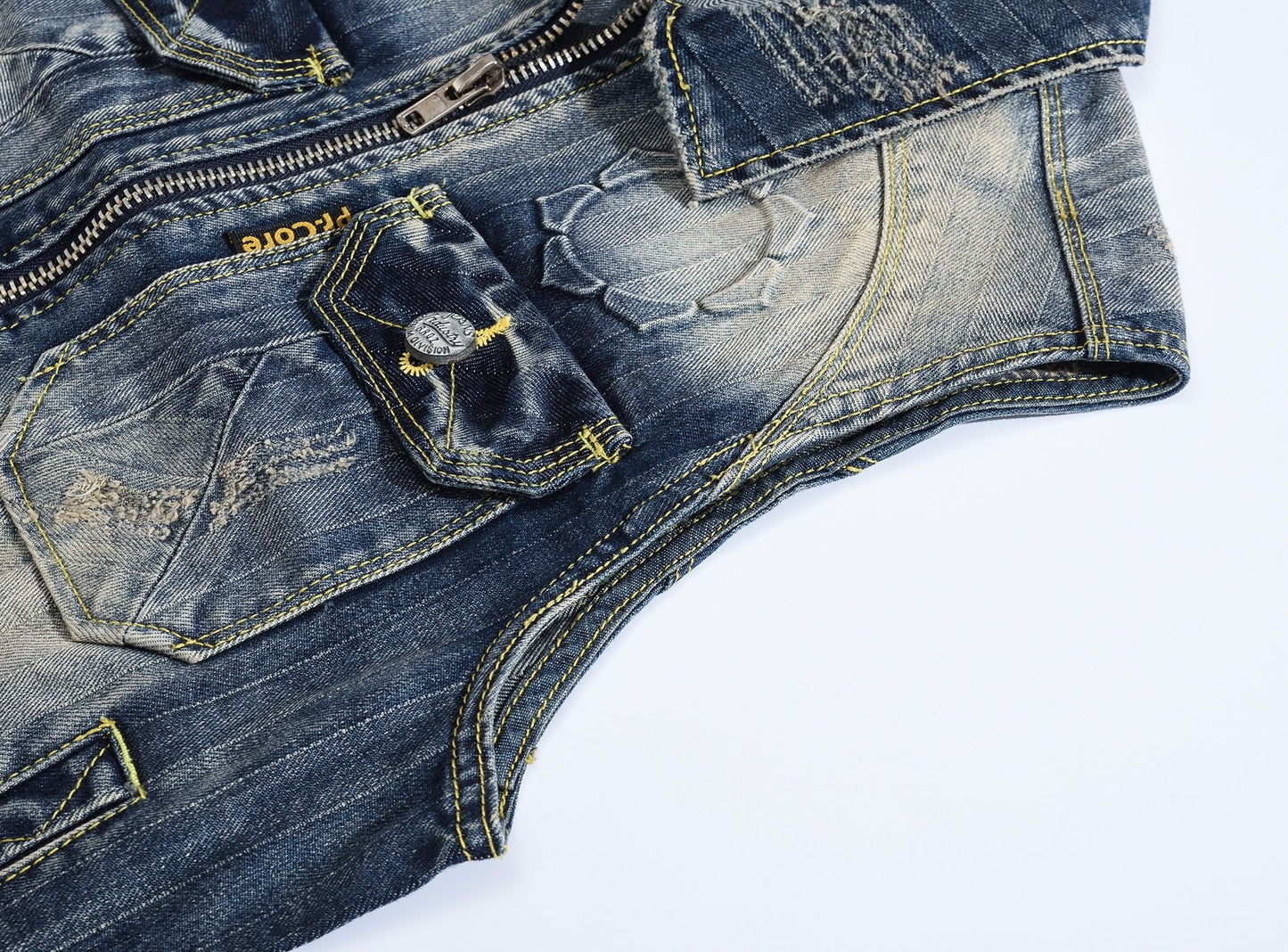 SOLA-DSQ2 24ss zipper Denim vest