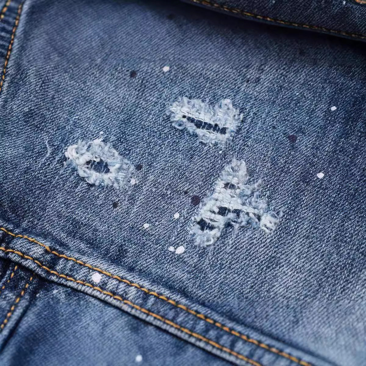 SOLA-DSQ2 2024ss Hole Denim Jacket