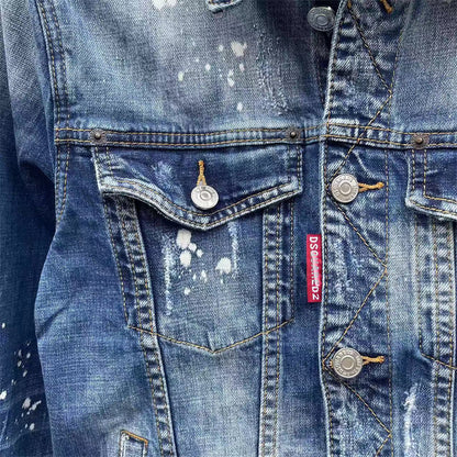 DSQ2 2024ss Man Hole Denim Jacket