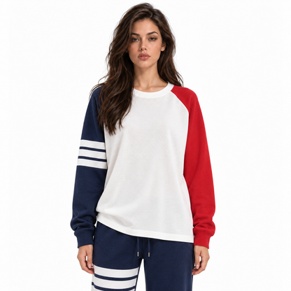 Thom Browne Women's Colorblock Long Sleeve T-Shirt