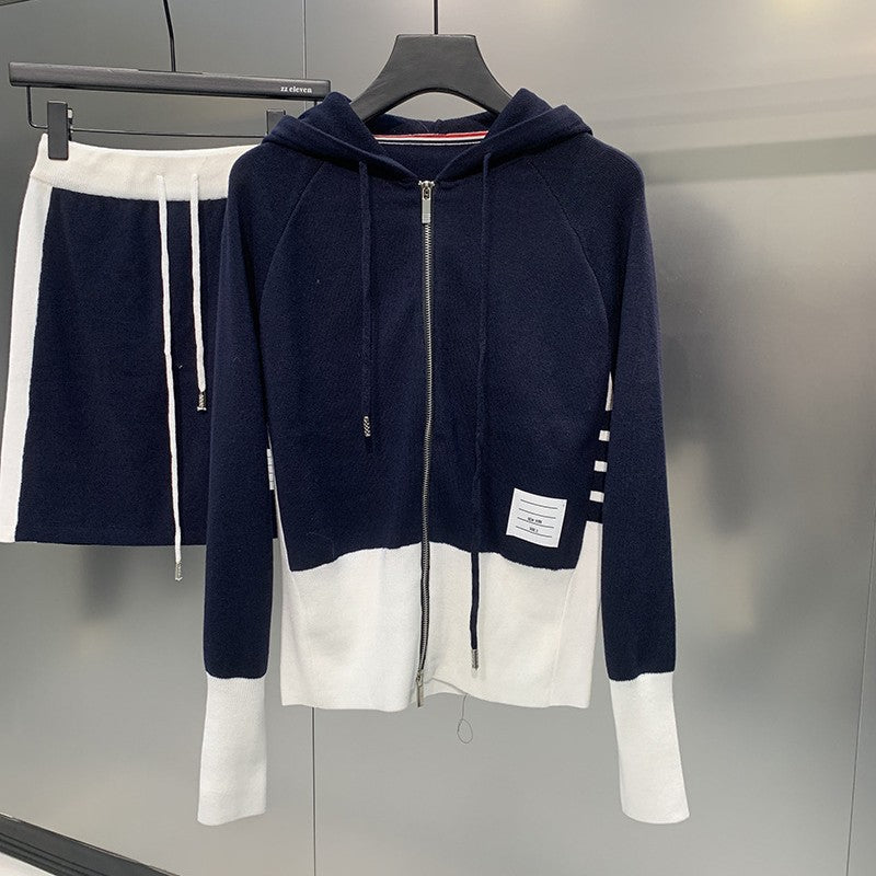 Thom Browne Women's Three-Bar Knit Skirt Suit