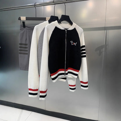 Thom Browne Women's Baseball Sweatshirt Jacket