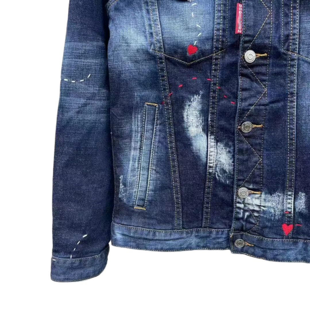 DSQ2 2024ss Man Hole Denim Jacket