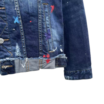 DSQ2 2024ss Man Hole Stitching Denim Jacket