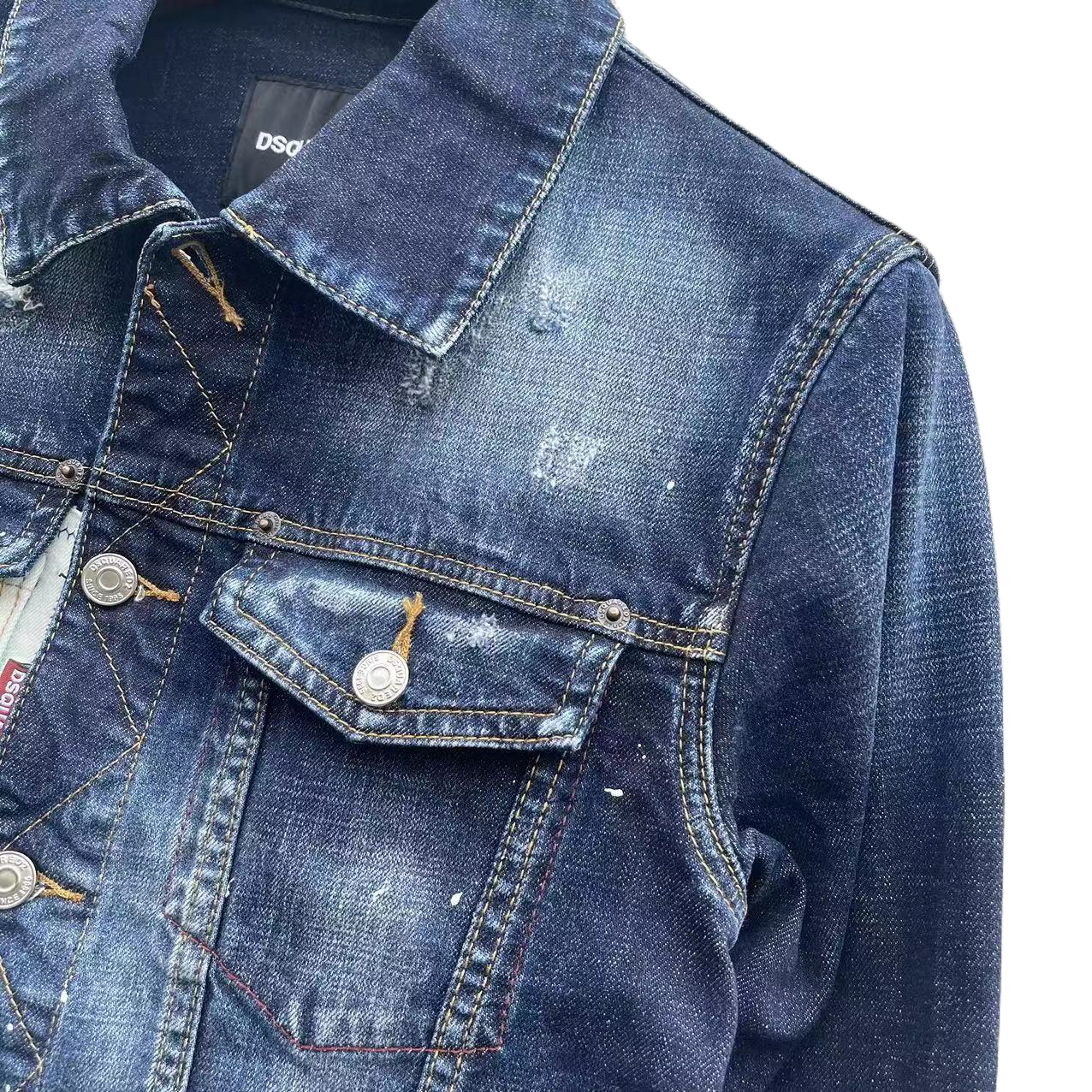 DSQ2 2024ss Man Hole Stitching Denim Jacket