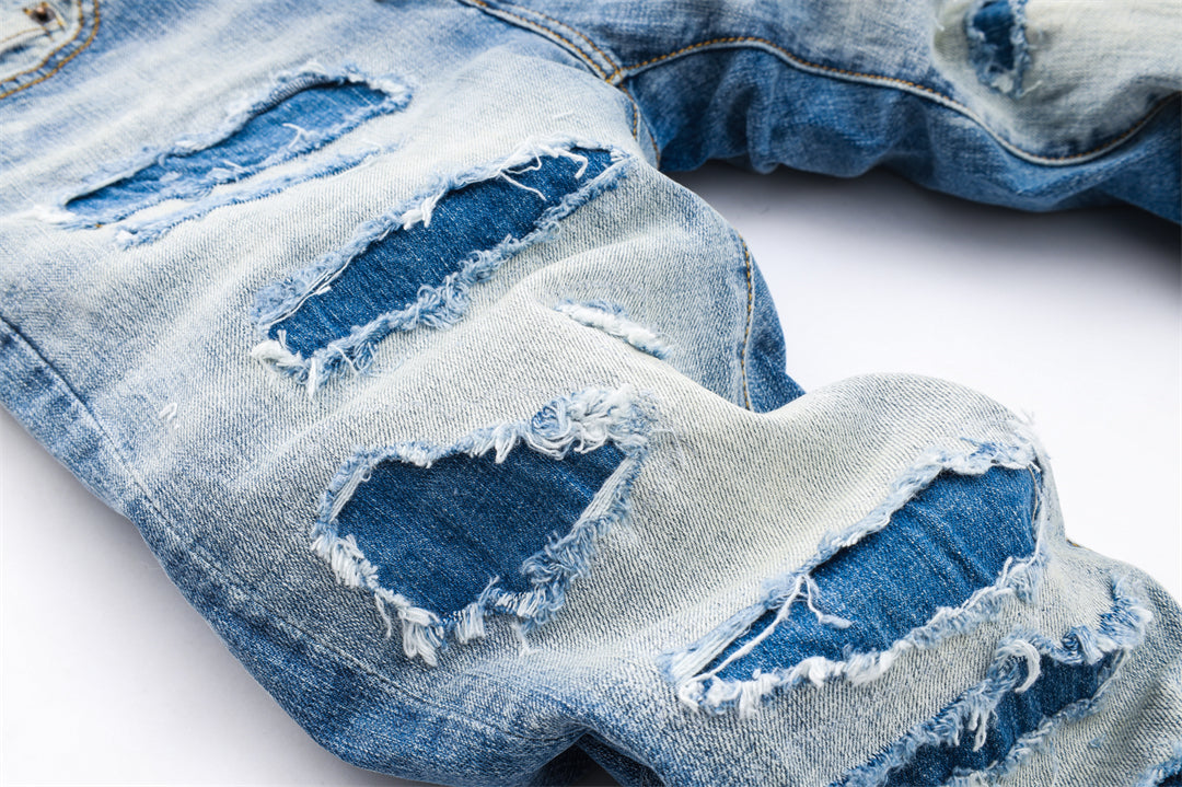 SOLA-DSQ2 New Ripped stitching Man Jeans