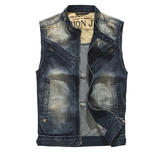 SOLA-DSQ2 2024ss zipper Denim vest