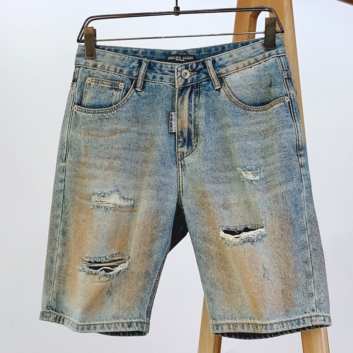 SOLA-PP Ripped short jeans