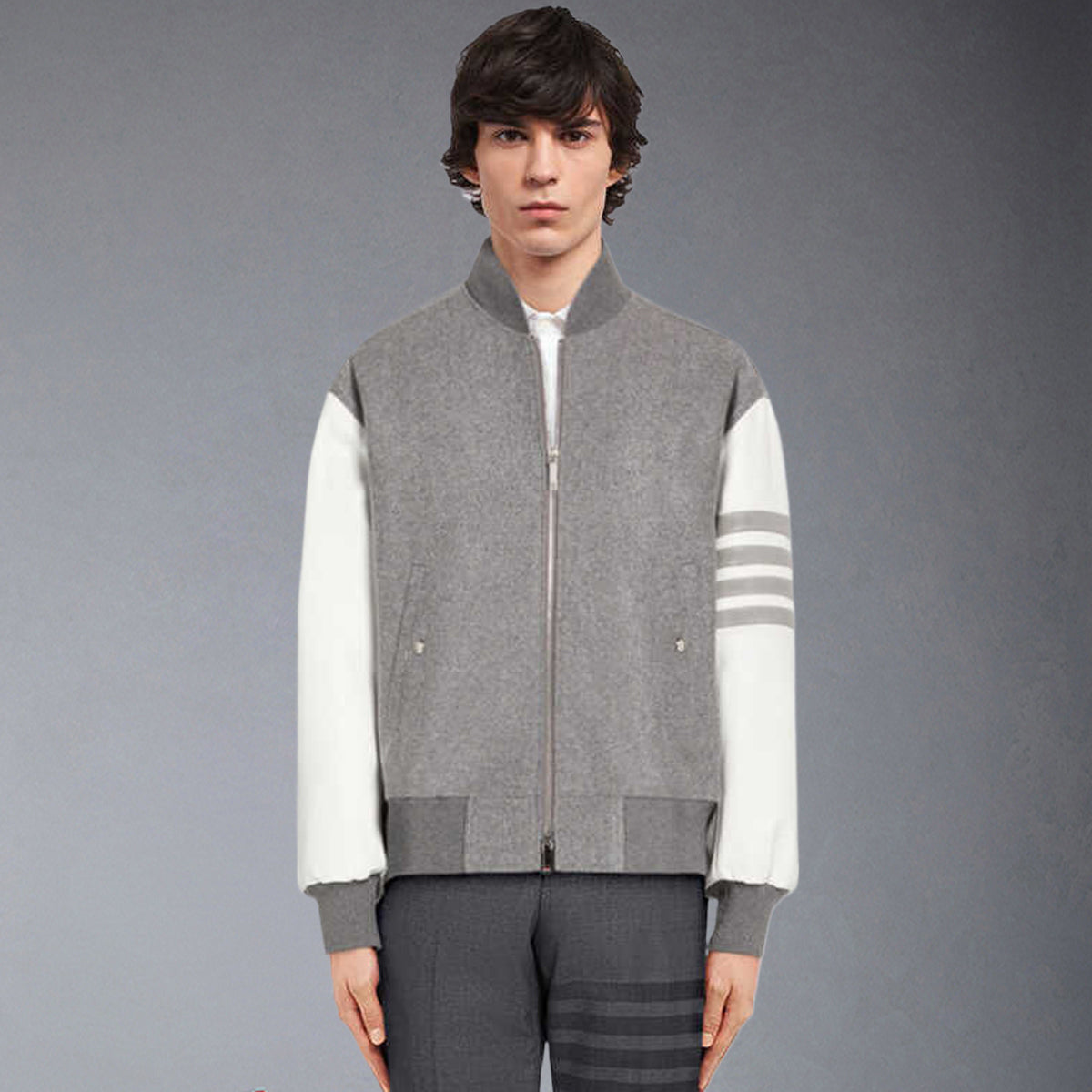 MR.TOM Leather sleeves coat