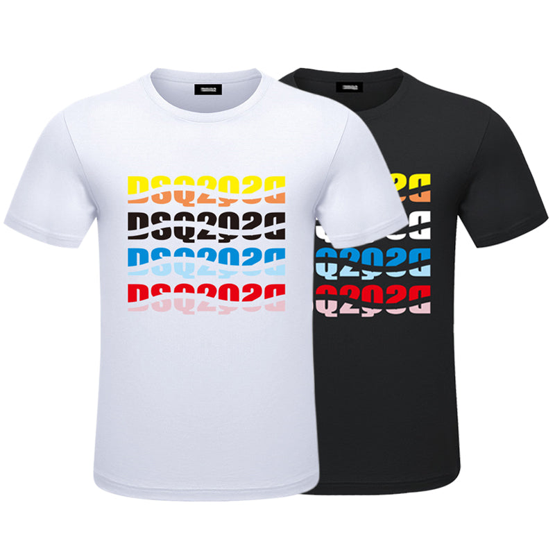 New-D2 Lettering Printed Cotton T-Shirt#10