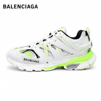 Balenciaga Track Sneaker — White & Neon Yellow-Green