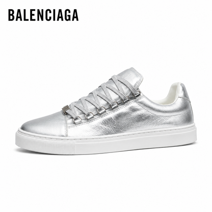 Balenciaga Men's Low-Top Leather Sneakers #01