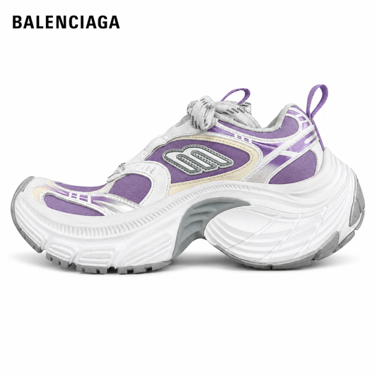 Balenciaga 6XL White & Lavender Chunky Sneakers
