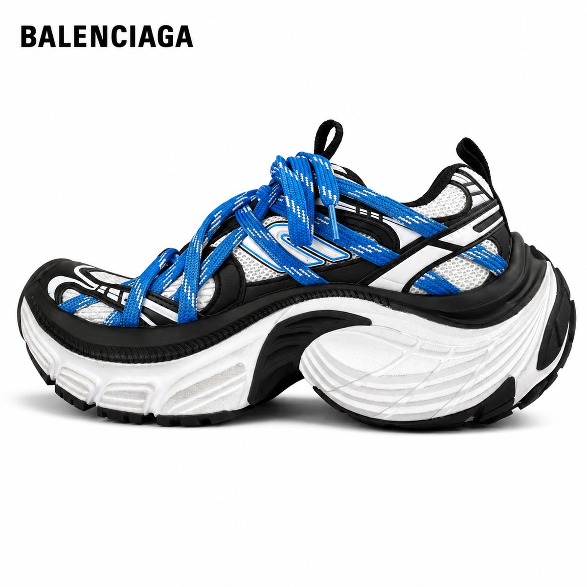 Balenciaga 6XL White & Lavender Panelled Sneakers