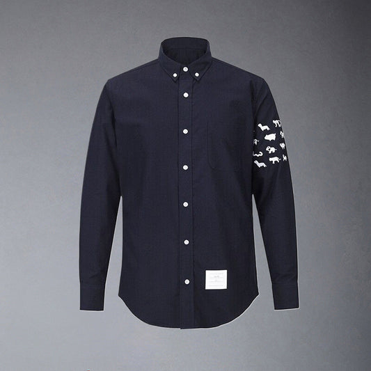 MR.TOM 4-Bar Embroidery Shirt