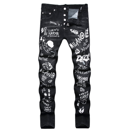 SOLA-DSQ2 little feet graffiti Jeans