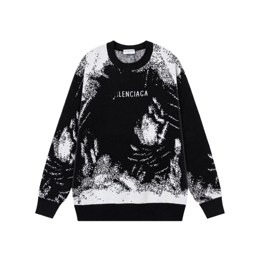 2025ss Man Graffiti Wool Sweater