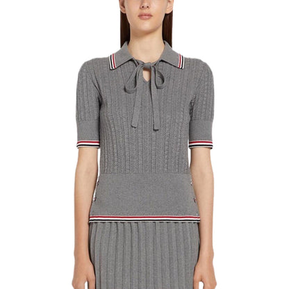 MR.TOM  Women stripe POLO shirt