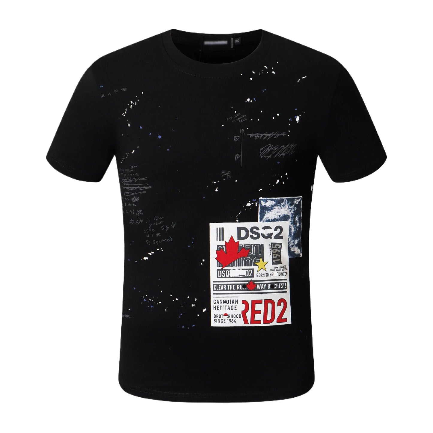 New-D2 Lettering Printed Cotton T-Shirt