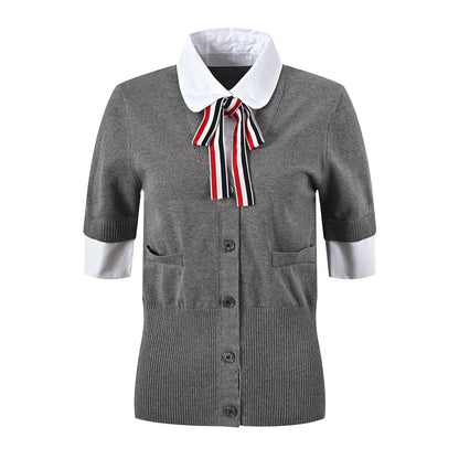 MR.TOM  Women Ribbon POLO shirt
