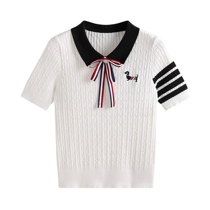 MR.TOM  Women Stripe T-shirt