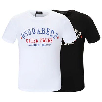 New-D2 Lettering Printed Cotton T-Shirt