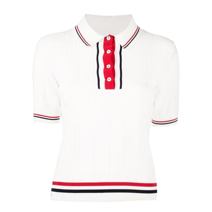 MR.TOM  Women Ribbon POLO shirt