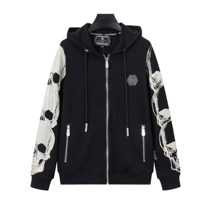 PIEIN 2025SS Sports Black Hoodie
