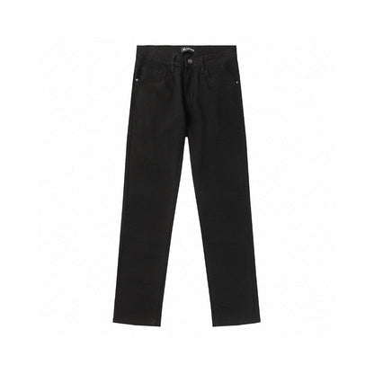 2025SS New Black Distressed Jeans