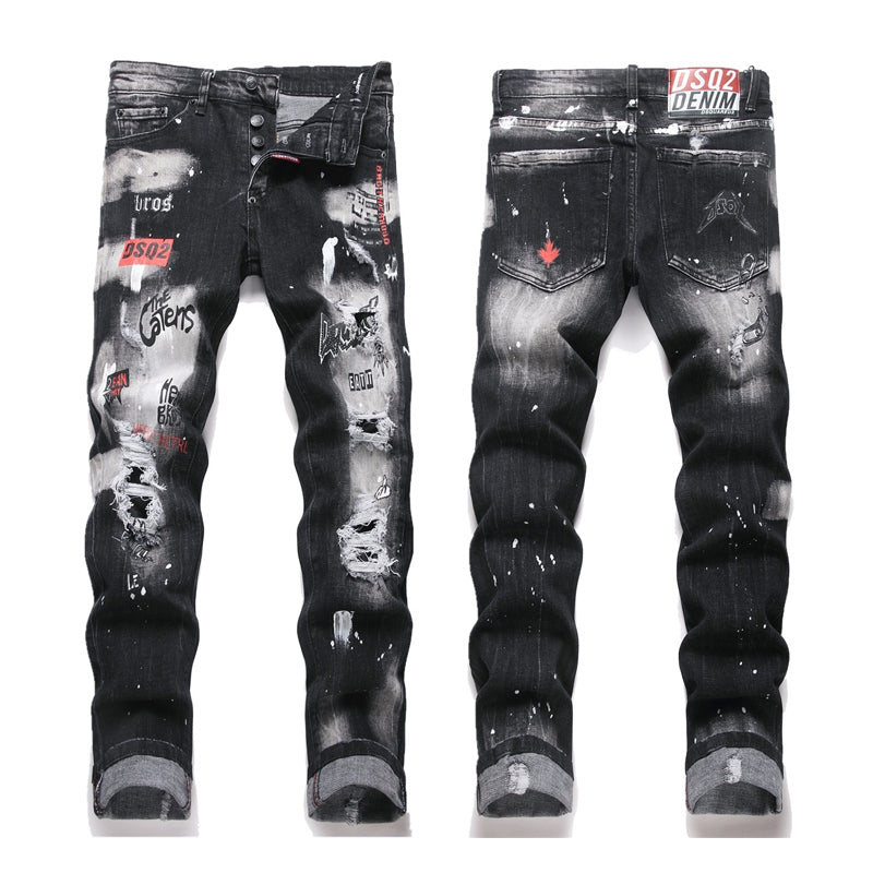 SOLA-DSQ2 little feet graffiti Jeans