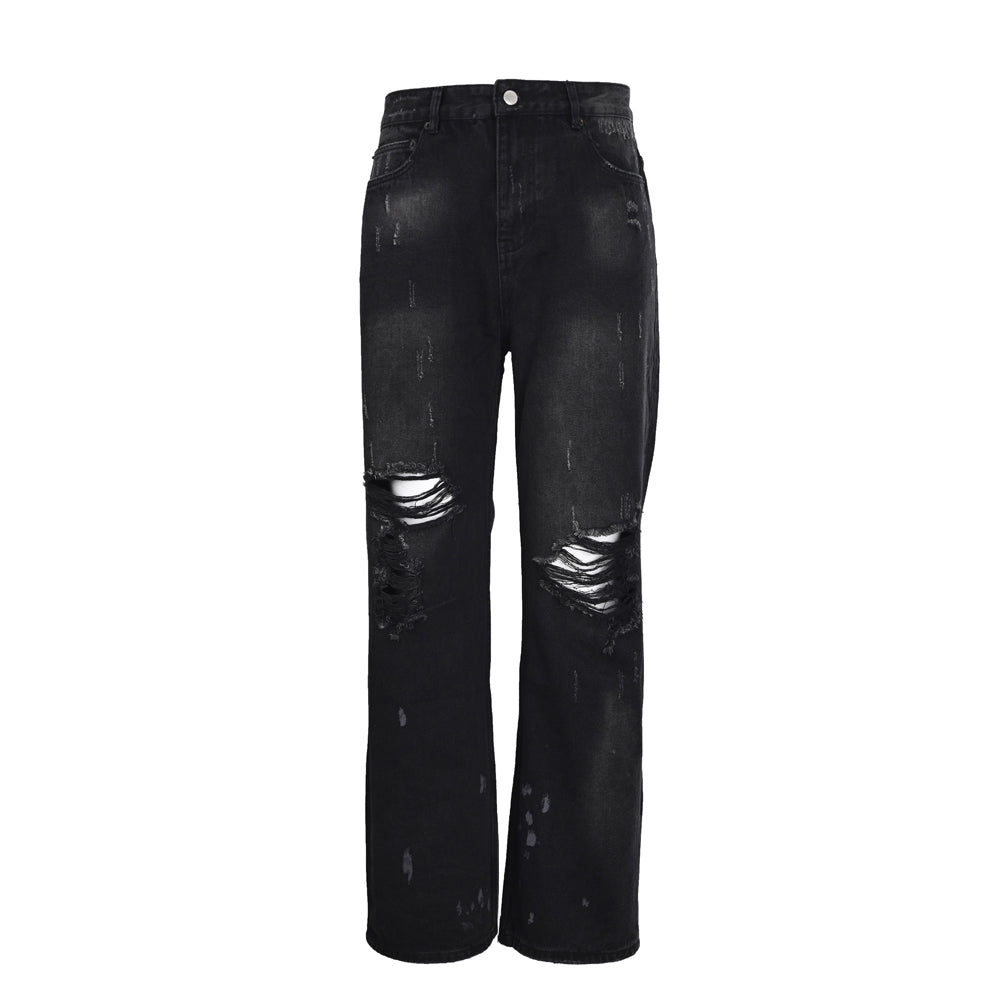 2026 Distressed Graffiti Jeans