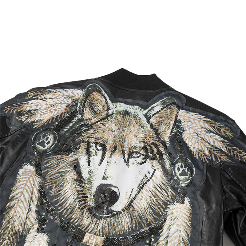 SOLA-PP Wolf Totem Motorcycle Leather Jacket