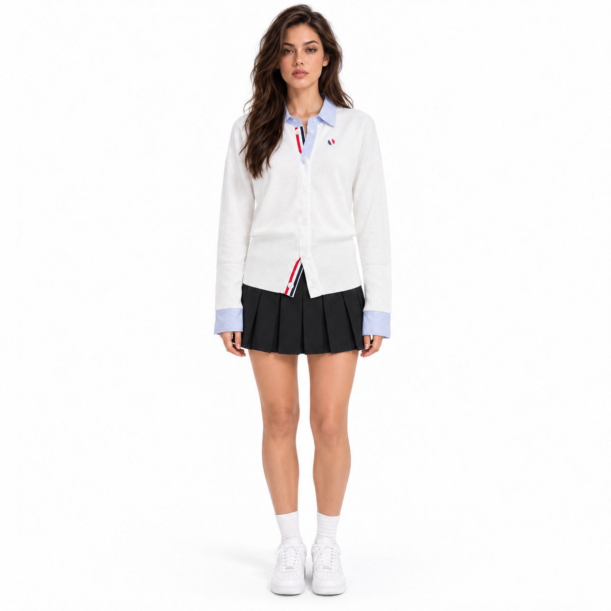 Thom Browne Ladies fake two piece cardigan