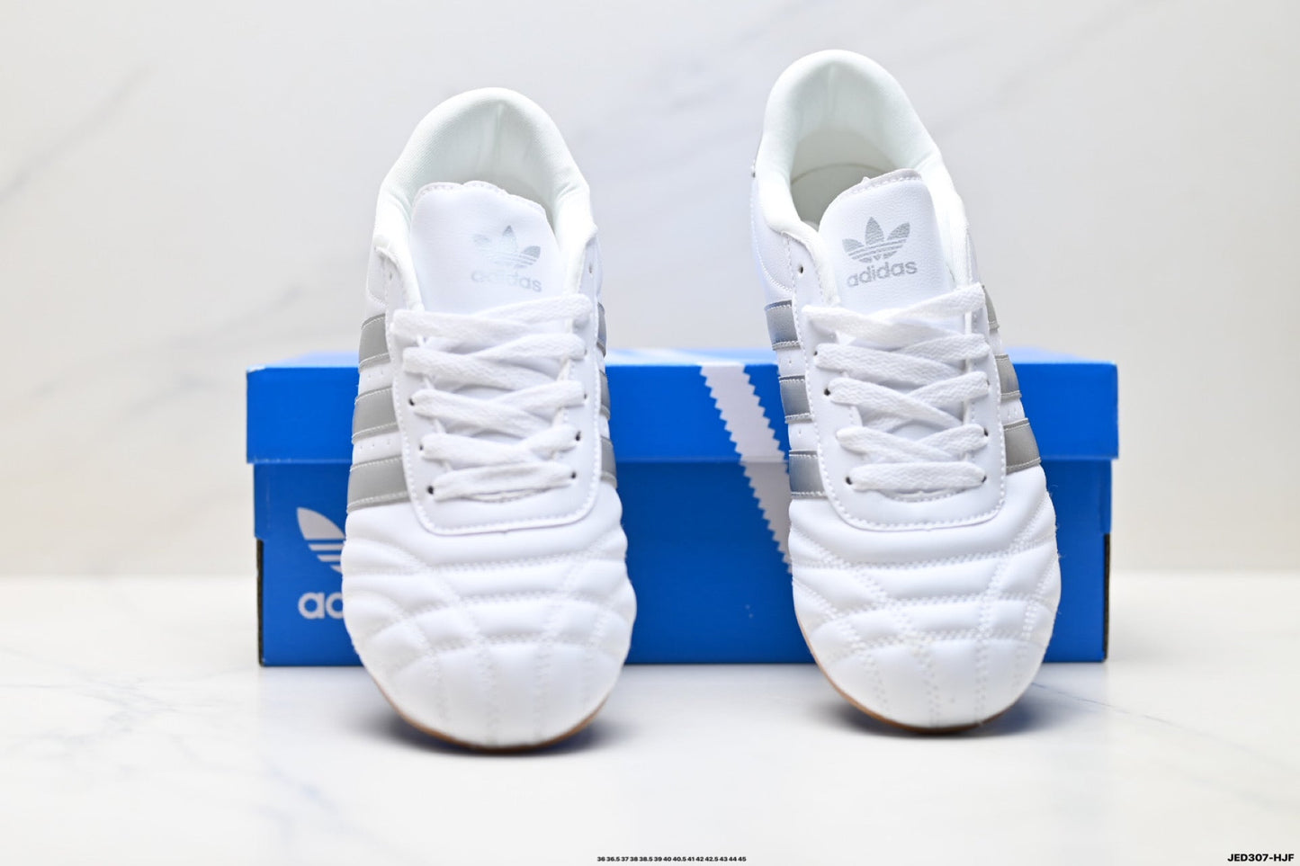 Classic White & Silver Court Sneakers