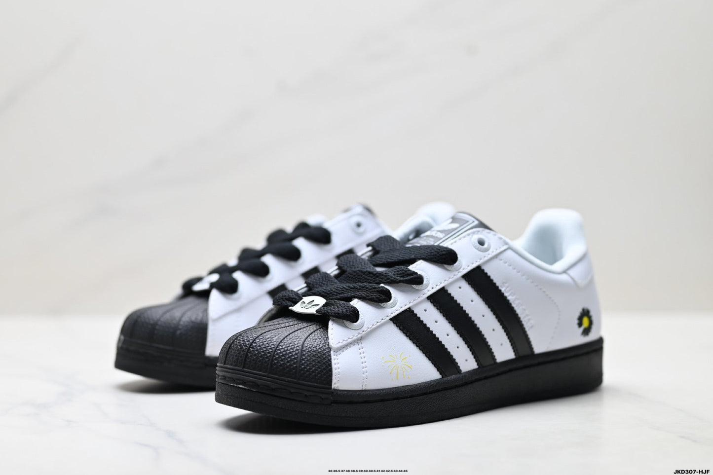 Adidas  Classic Black & White Superstar Sneakers