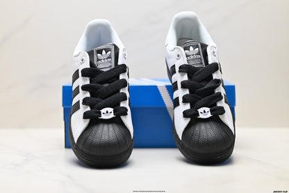 Adidas  Classic Black & White Superstar Sneakers