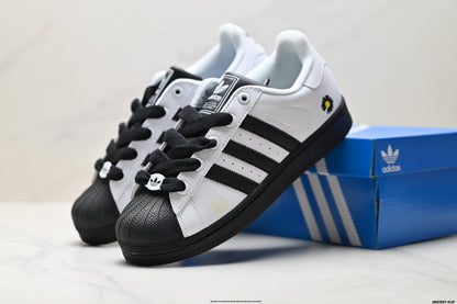 Adidas  Classic Black & White Superstar Sneakers