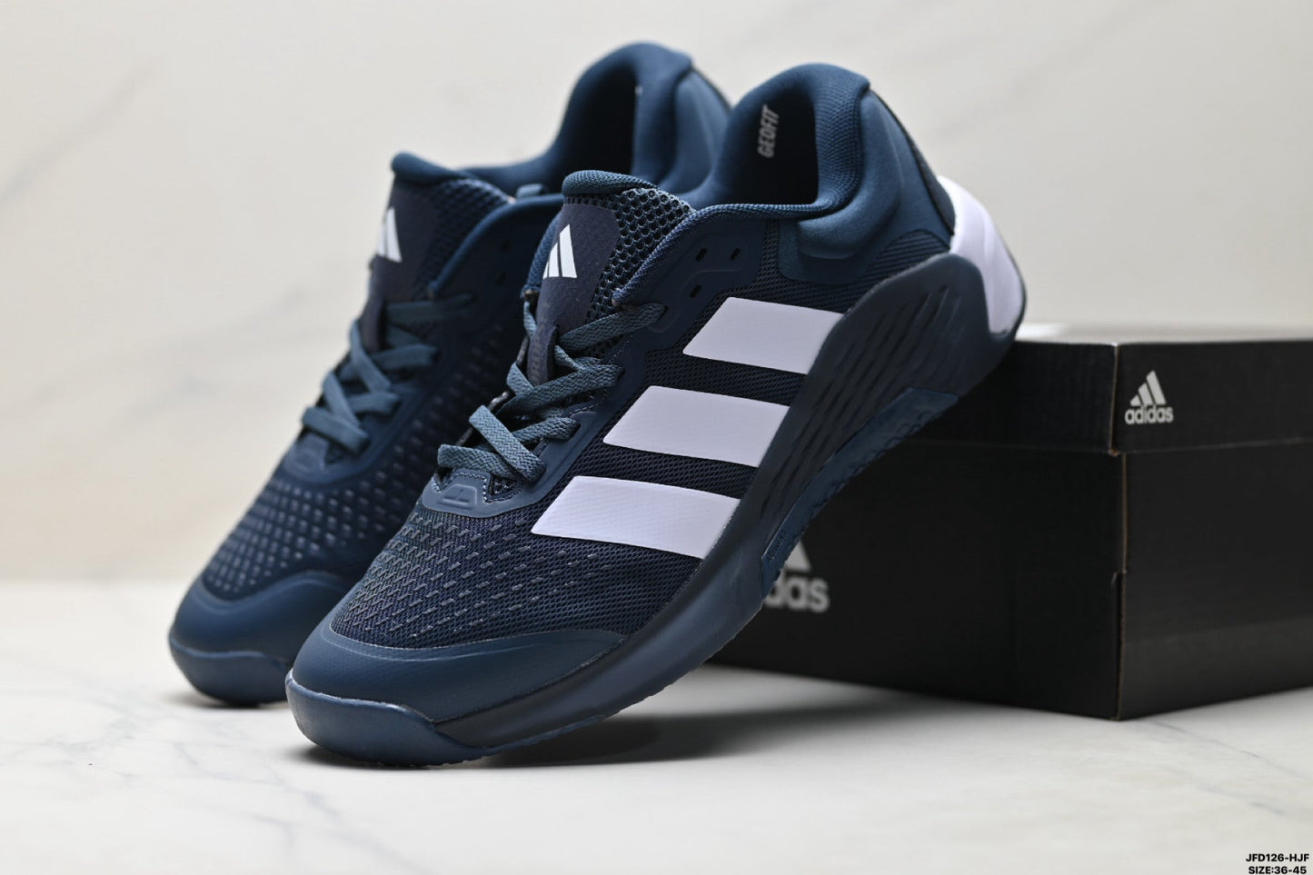 Adidas Navy Tennis Shoes for Men – Breathable Court Sneakers
