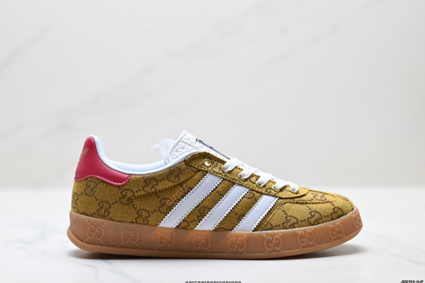 Adidas Originals Samba GG Monogram Gold Brown Sneakers