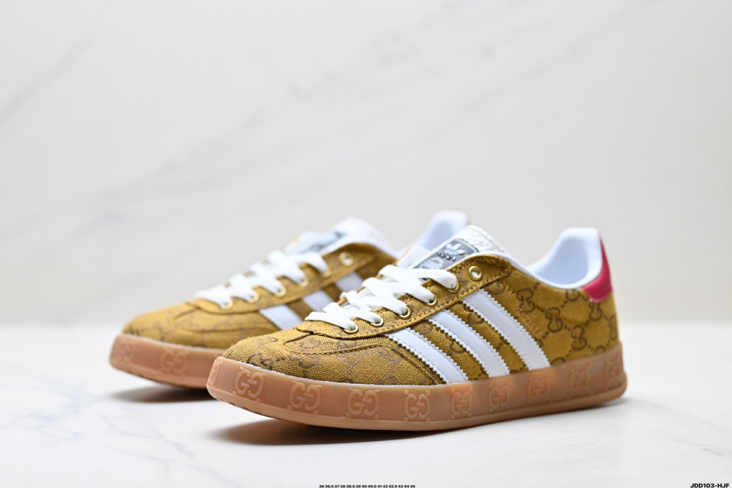 Adidas Originals Samba GG Monogram Gold Brown Sneakers