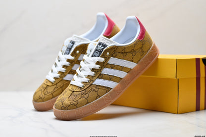 Adidas Originals Samba GG Monogram Gold Brown Sneakers