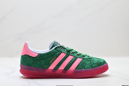 Adidas Originals Gazelle GG Monogram Green Pink Sneakers