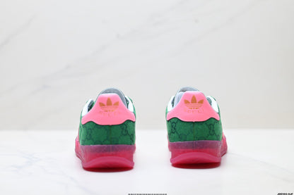 Adidas Originals Gazelle GG Monogram Green Pink Sneakers