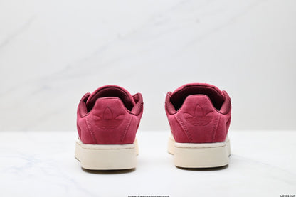 Adidas Originals Superstar Platform Burgundy Suede Sneakers