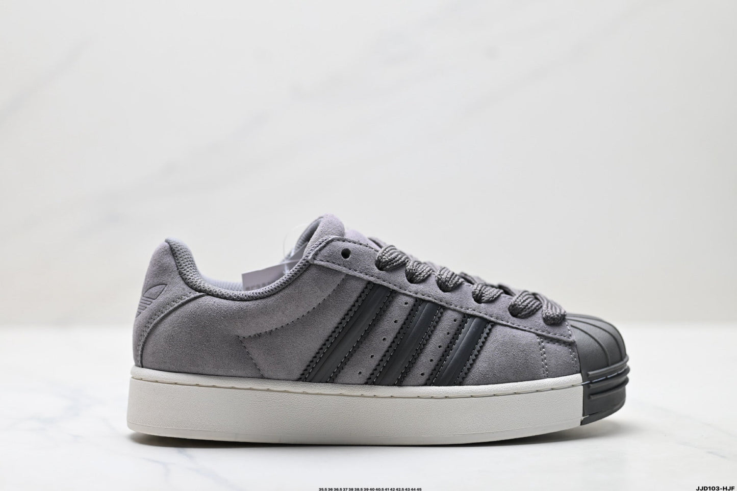 Adidas Originals Superstar Platform Grey Suede Sneakers