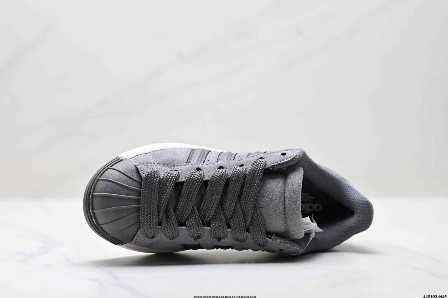 Adidas Originals Superstar Platform Grey Suede Sneakers