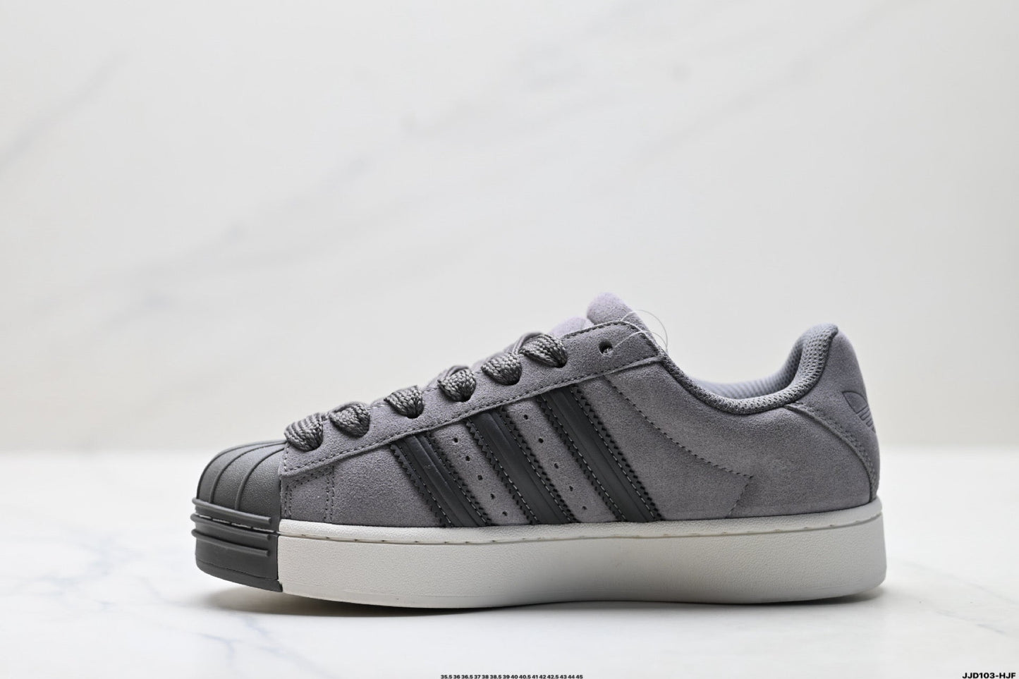 Adidas Originals Superstar Platform Grey Suede Sneakers