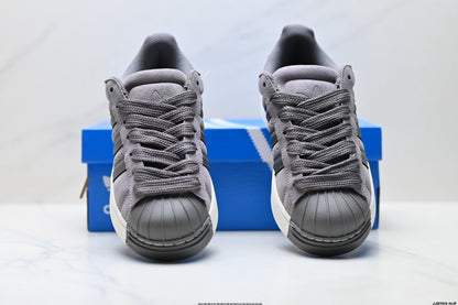 Adidas Originals Superstar Platform Grey Suede Sneakers