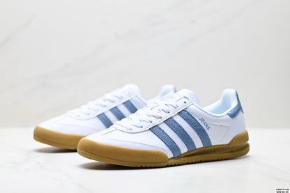 Adidas Jeans White Blue Gum Sole Sneakers – Classic Retro Lifestyle Shoes