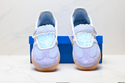 Adidas Samba Mary Jane Light Blue Leather Sneakers – Retro Ballet Shoes